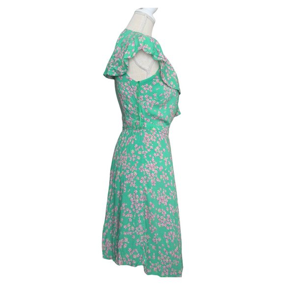 Draper James Wrap Mini Green Dress - Picture 3 of 8